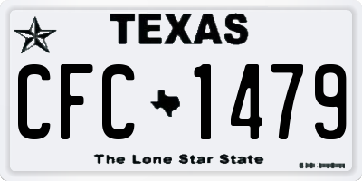 TX license plate CFC1479