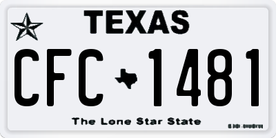 TX license plate CFC1481