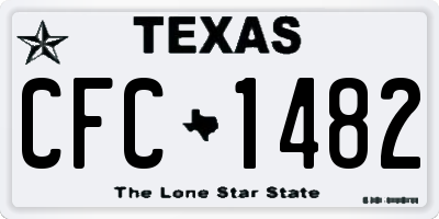 TX license plate CFC1482