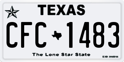 TX license plate CFC1483