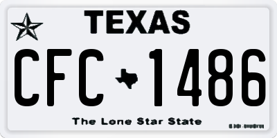TX license plate CFC1486