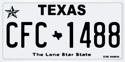 TX license plate CFC1488
