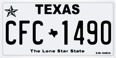 TX license plate CFC1490