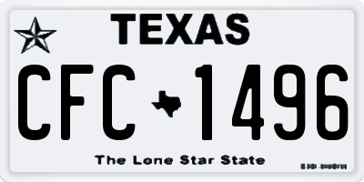 TX license plate CFC1496