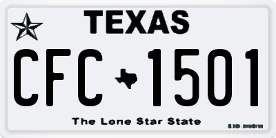TX license plate CFC1501