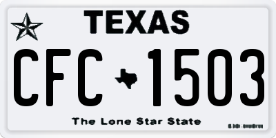 TX license plate CFC1503