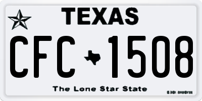 TX license plate CFC1508
