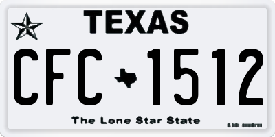TX license plate CFC1512