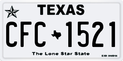 TX license plate CFC1521