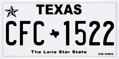 TX license plate CFC1522