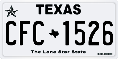 TX license plate CFC1526