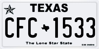 TX license plate CFC1533