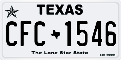 TX license plate CFC1546