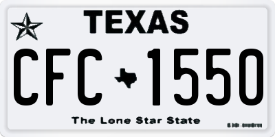 TX license plate CFC1550