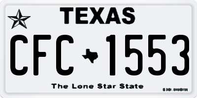 TX license plate CFC1553