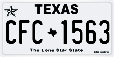 TX license plate CFC1563