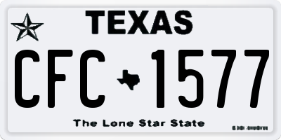 TX license plate CFC1577