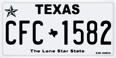 TX license plate CFC1582