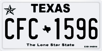 TX license plate CFC1596