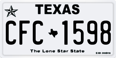TX license plate CFC1598