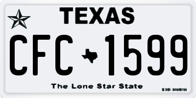 TX license plate CFC1599