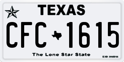 TX license plate CFC1615