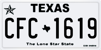 TX license plate CFC1619