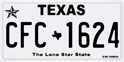 TX license plate CFC1624