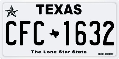 TX license plate CFC1632