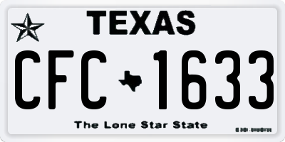 TX license plate CFC1633