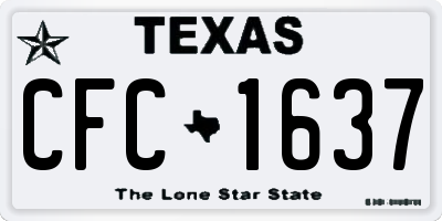 TX license plate CFC1637