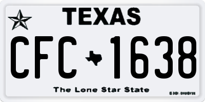 TX license plate CFC1638