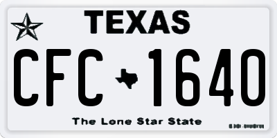 TX license plate CFC1640