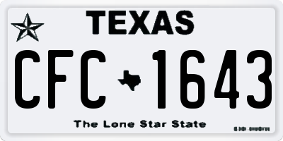 TX license plate CFC1643