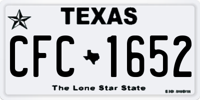 TX license plate CFC1652