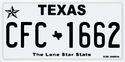 TX license plate CFC1662