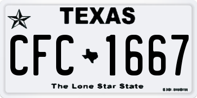 TX license plate CFC1667