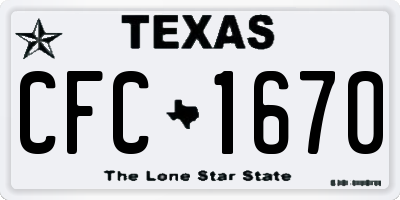 TX license plate CFC1670