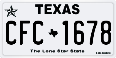 TX license plate CFC1678