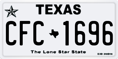 TX license plate CFC1696