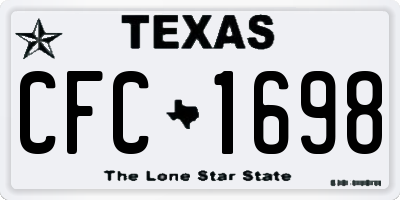 TX license plate CFC1698