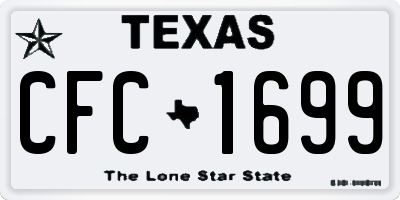 TX license plate CFC1699