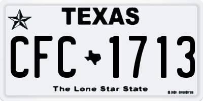 TX license plate CFC1713