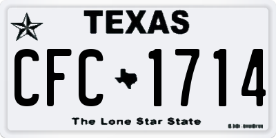 TX license plate CFC1714