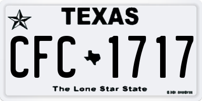 TX license plate CFC1717