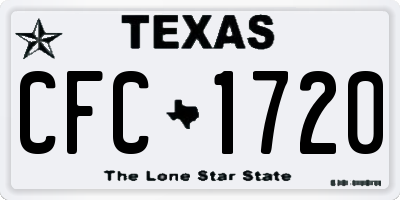 TX license plate CFC1720
