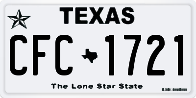 TX license plate CFC1721