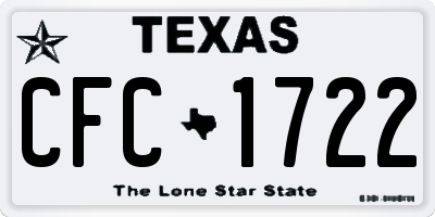 TX license plate CFC1722