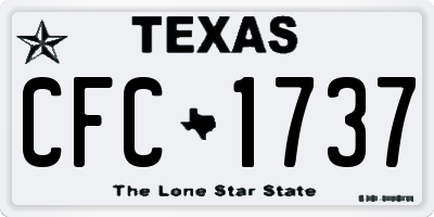 TX license plate CFC1737