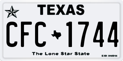 TX license plate CFC1744